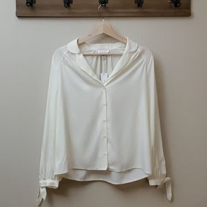 Top Shop Sheer Button Down Size 6
